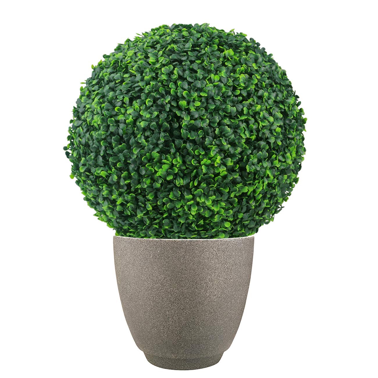 15.7″ Artificial Boxwood Topiary Balls – 4 Layer Faux Plants for Garden & Hom…