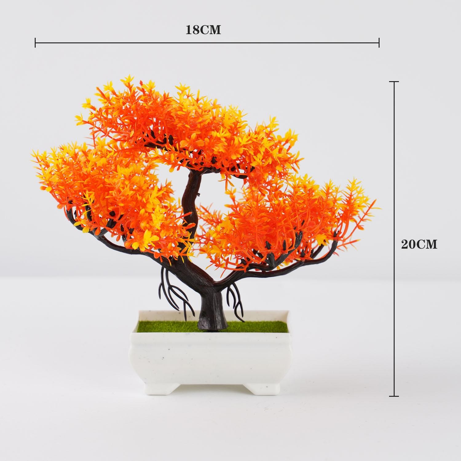 Artificial Bonsai Tree Potted Plant Fake Flowers Home Garden Hotel Table Decor