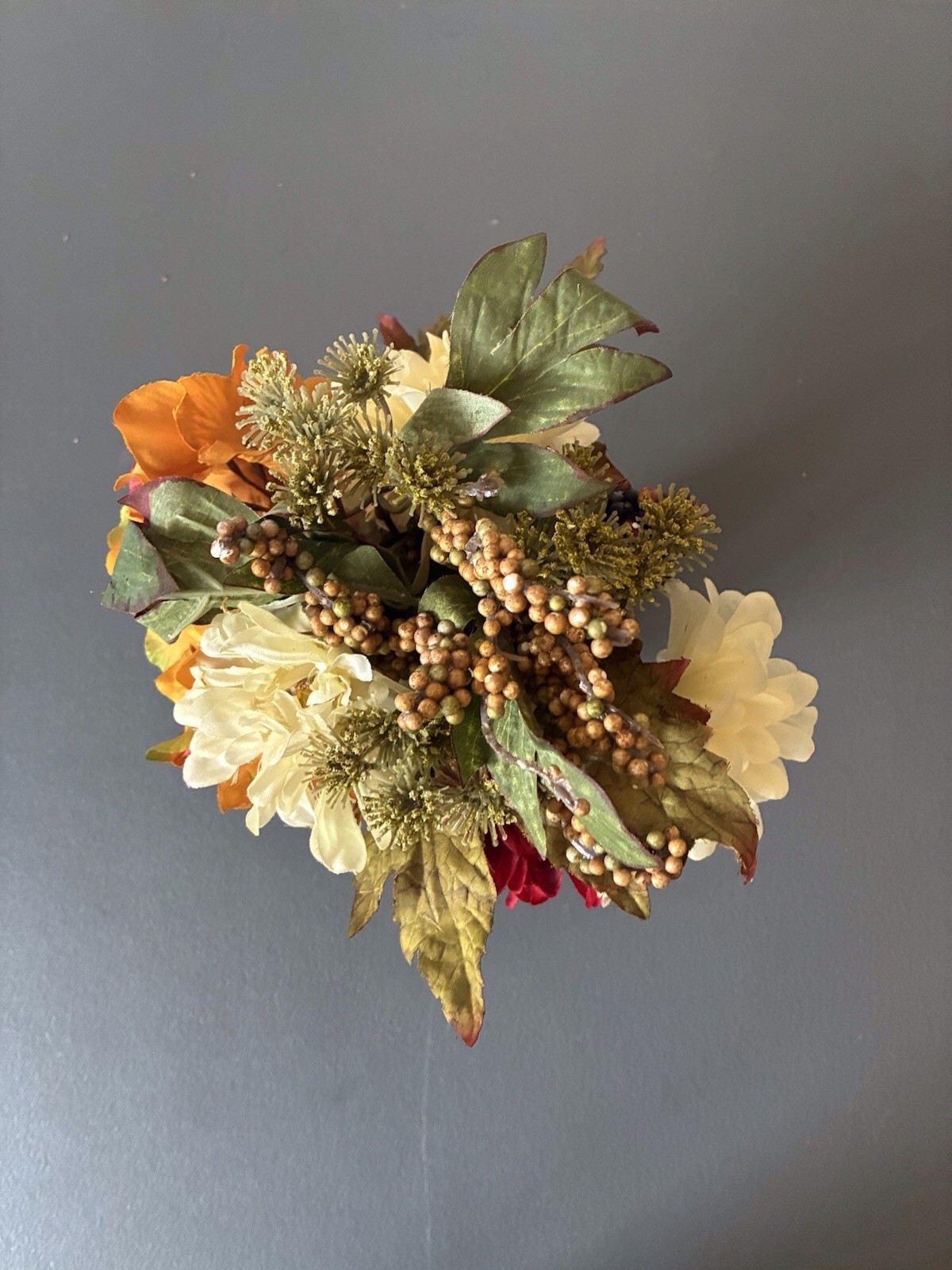 Multicolored ARTIFICIAL FLOWER ARRANGEMENT In Green Ceramic VASE