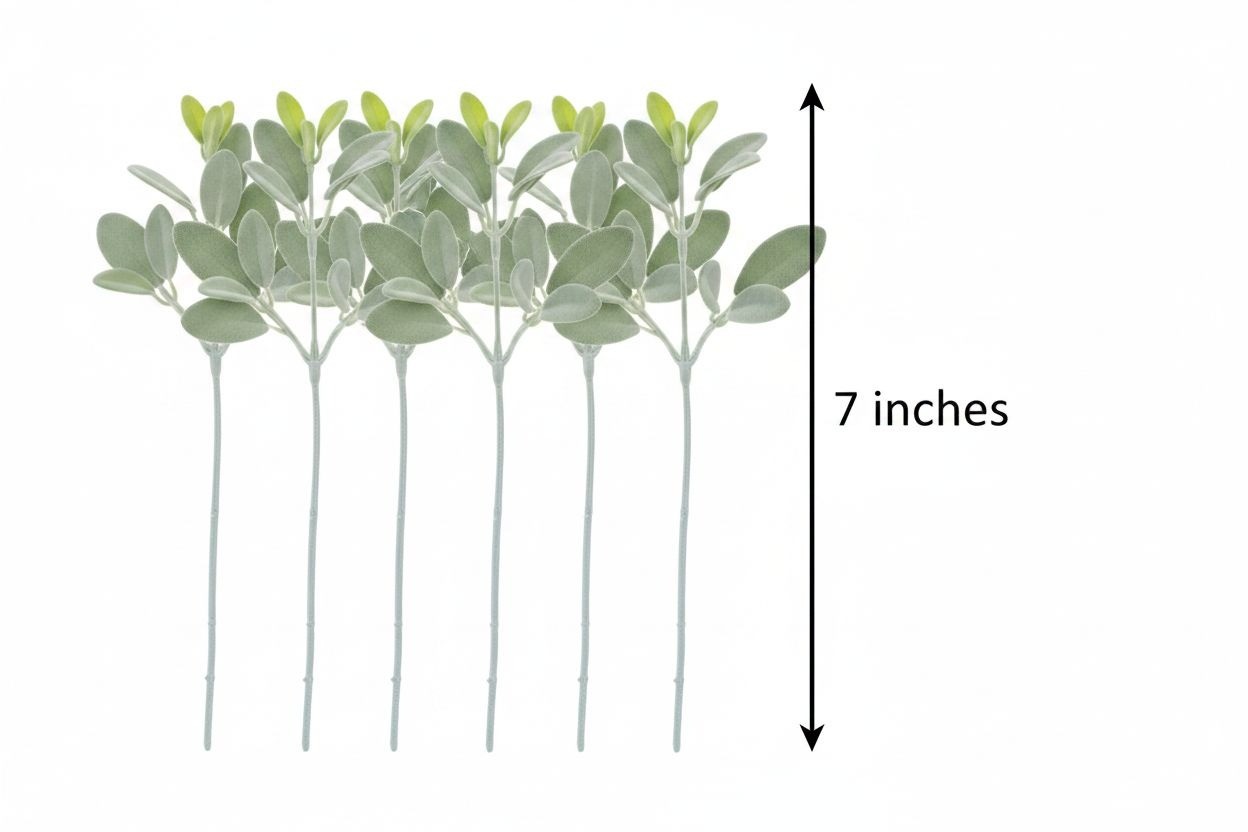 Sage Green Lambs Ear Stems Set of 5, Soft Touch Faux Greenery Picks for Wreaths