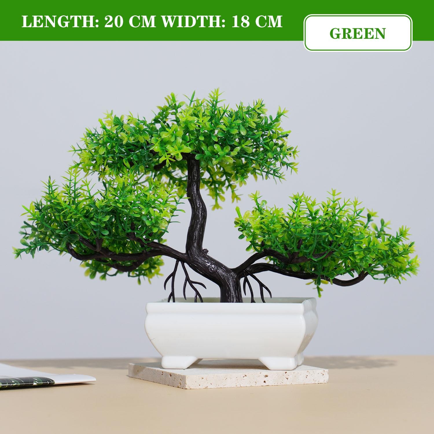 Artificial Bonsai Tree Potted Plant Fake Flowers Home Garden Hotel Table Decor