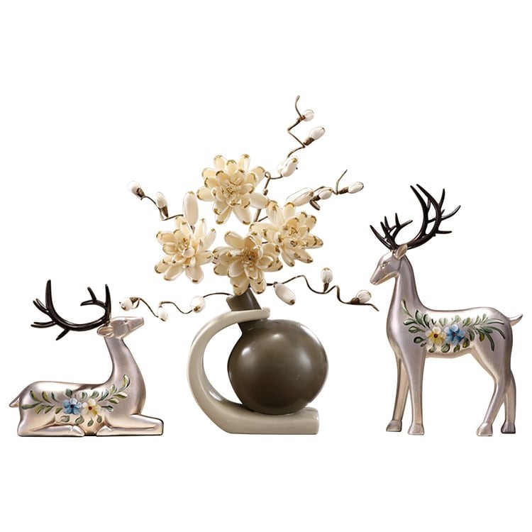Silver Deer Decor Gold Artificial Flower Centerpiece Luxury Home Table Decor