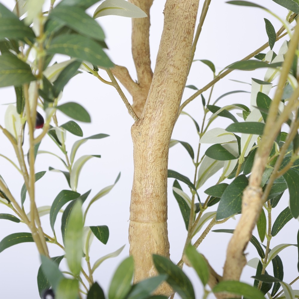 Artificial Olive Tree 8.2FT Tall Faux Plant with White Pot Indoor Decor