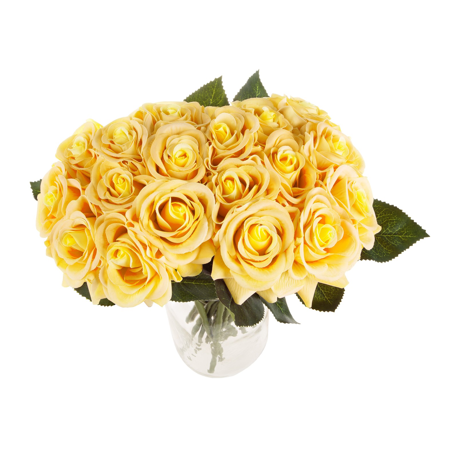 18 Pack Artificial Rose Flower Bouquet Realistic Floral with Stem for Home Decor
