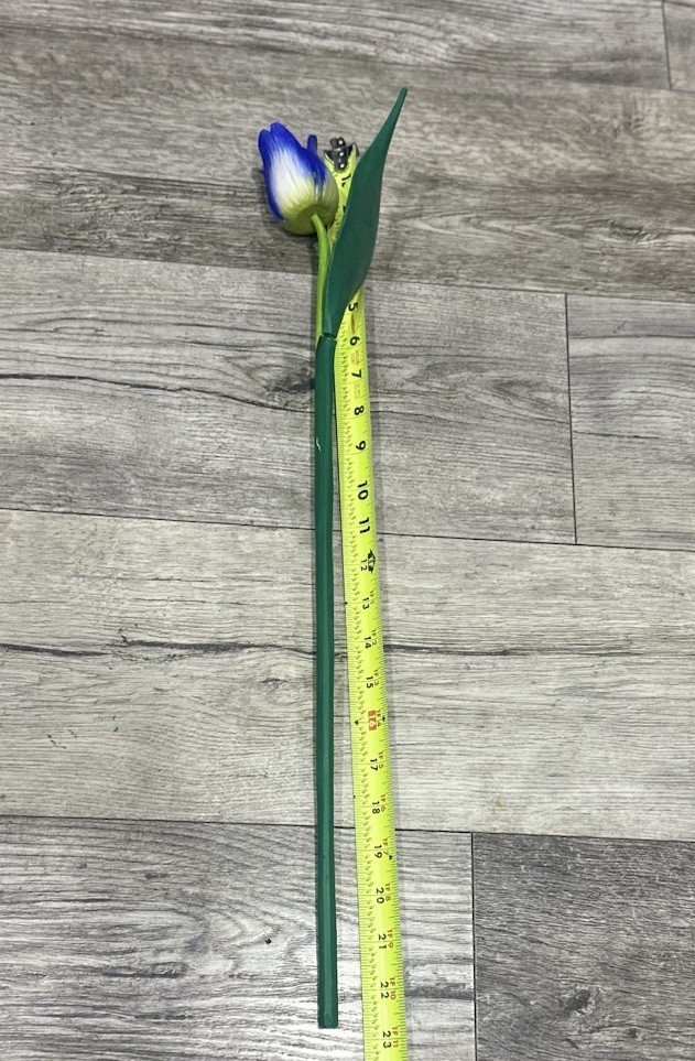 Wood Flowers Long Stem 9”- 31” floral arrangement Rose Tulip Lily Home Decor Lot