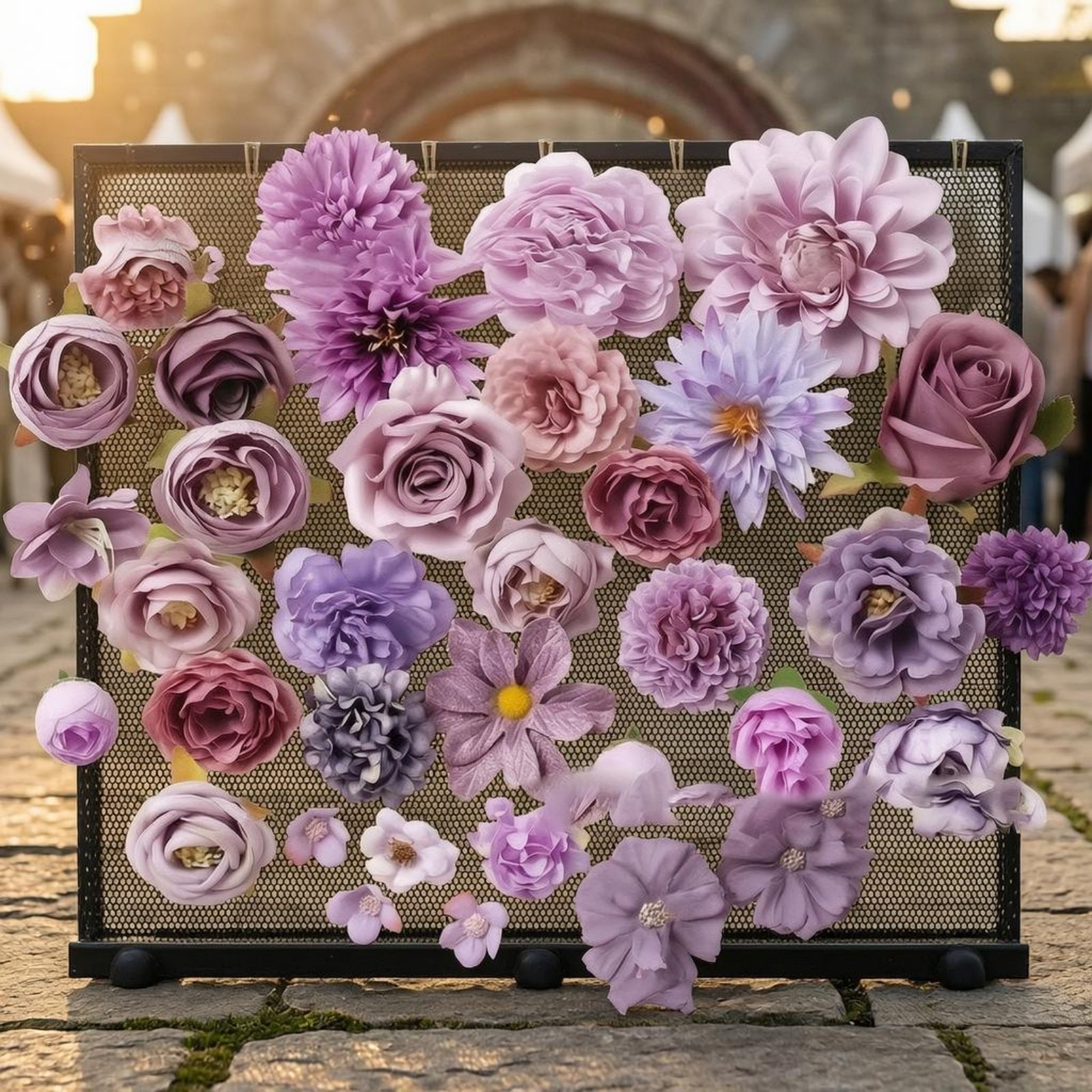 50 Pieces Faux Flower Heads Wedding Decoration Artificial Flower Heads