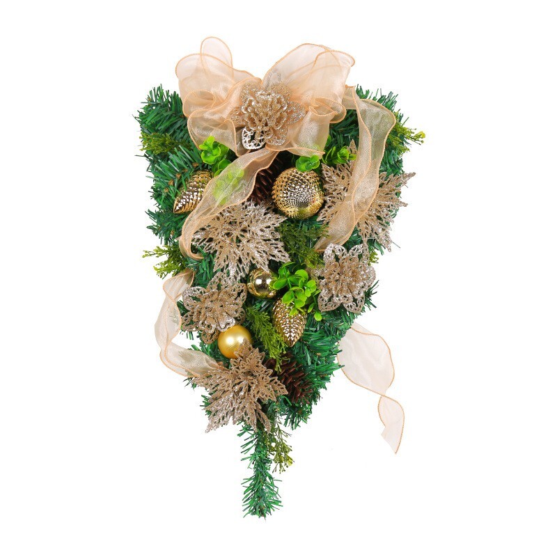 Artificial Festive Seasonal Holiday Wreath for Front Door or Porch