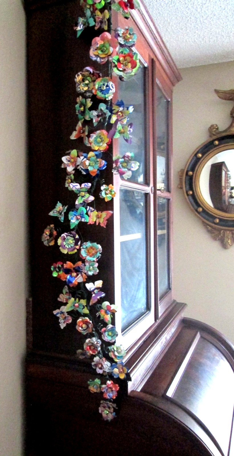 Flower & Butterfly Garlands Upcycled (x2 45″) Wedding Decor Gifts Spring