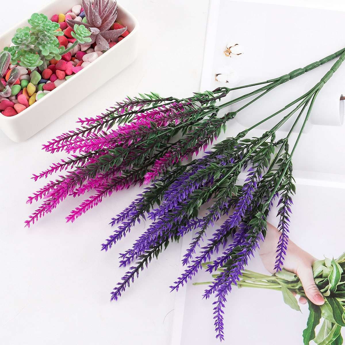 10 Bundles Artificial Flowers Fake Plants Vine Hanging Home Garden Wedding Decor