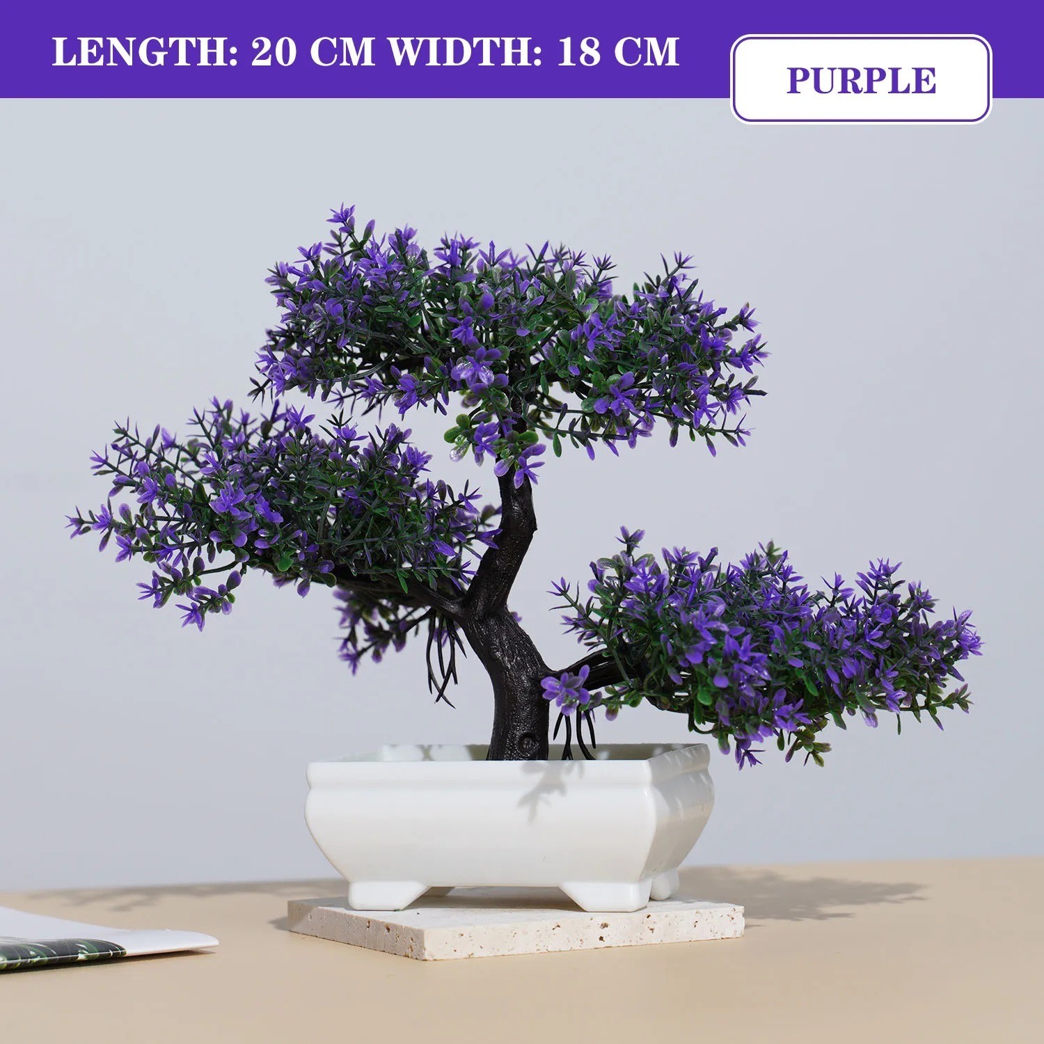 Artificial Bonsai Tree – Fake Potted Plant for Home, Office & Garden Decor