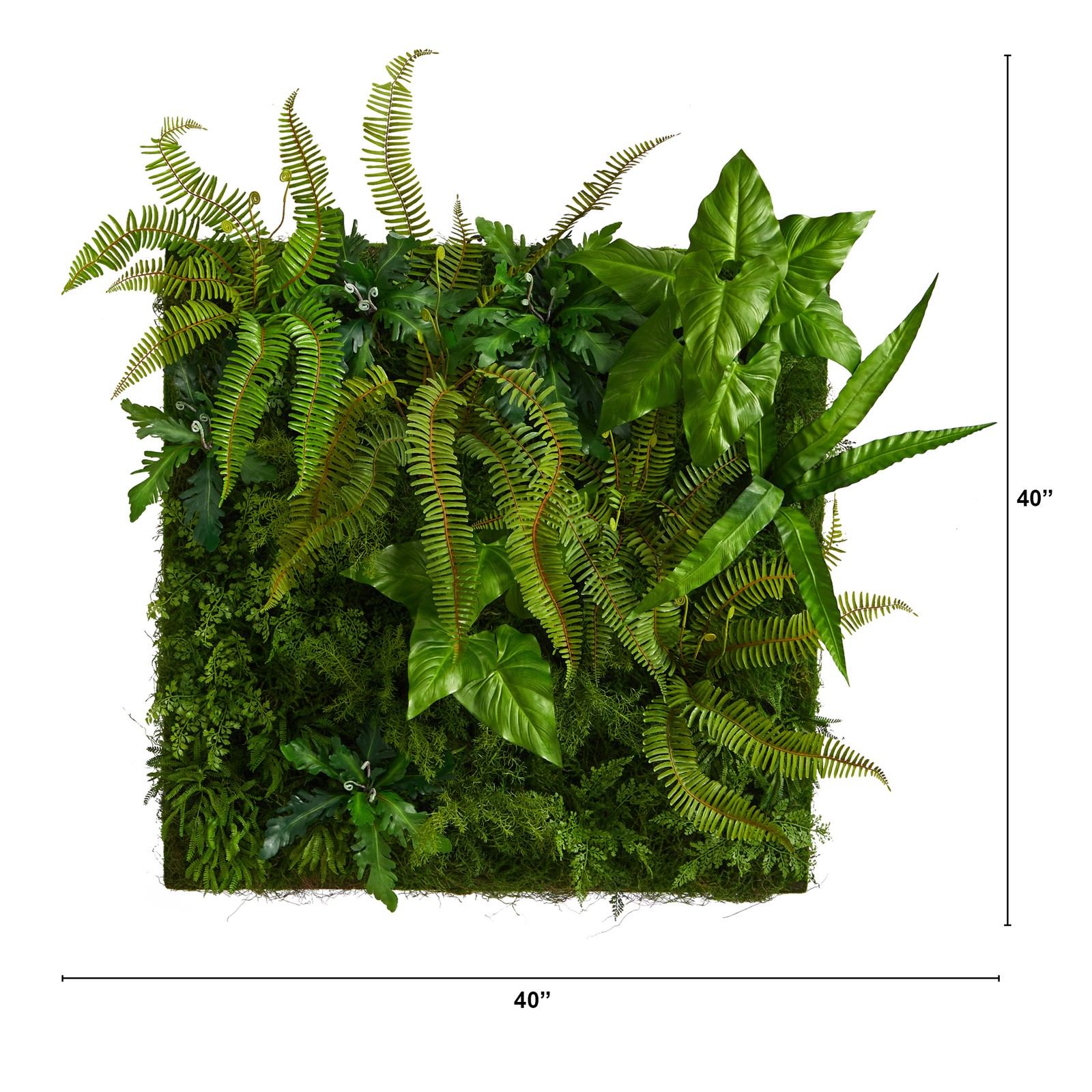 Nearly Natural 40″ x 40″ Forest Artificial Living Wall in Green