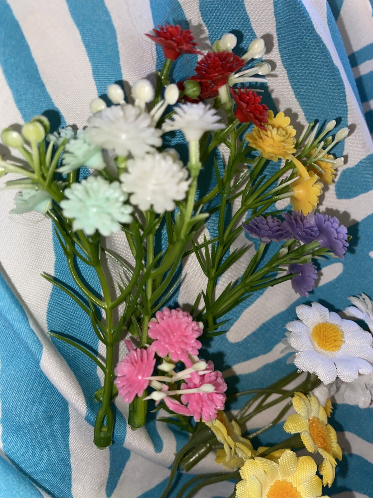 Vtv Deco Plastic Stem Floral Lot 1960’s Miniatures
