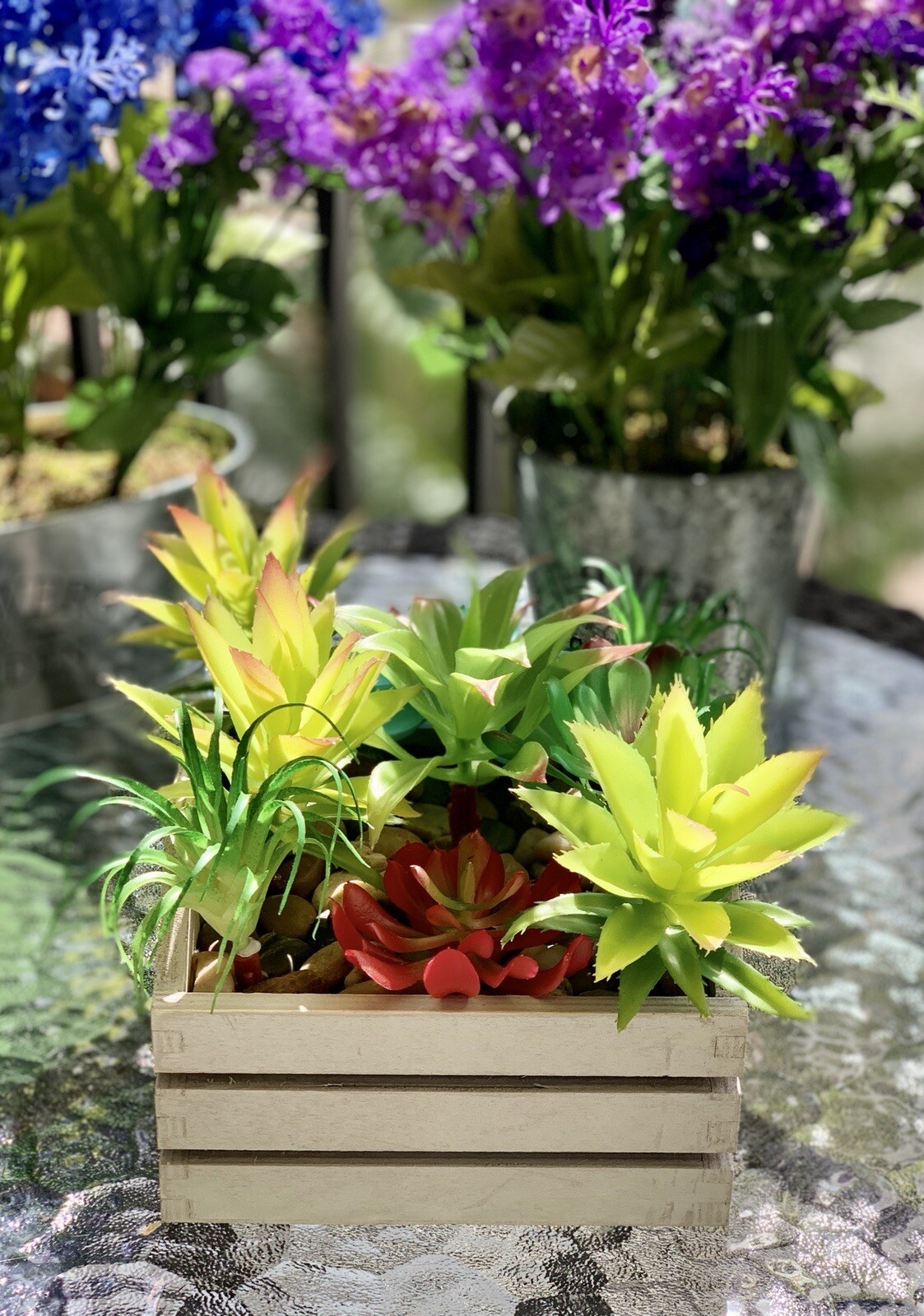Flower Arrangement Artificial Succulent Flowers Garden and Home Decor CP00040