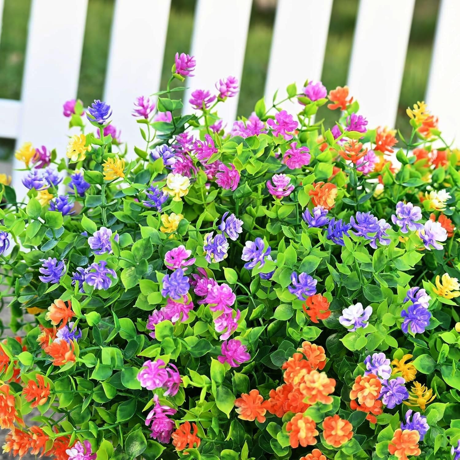 Vibrant Multi-Color Outdoor Flowers – 12 Bundles, Perfect for -Round Beauty