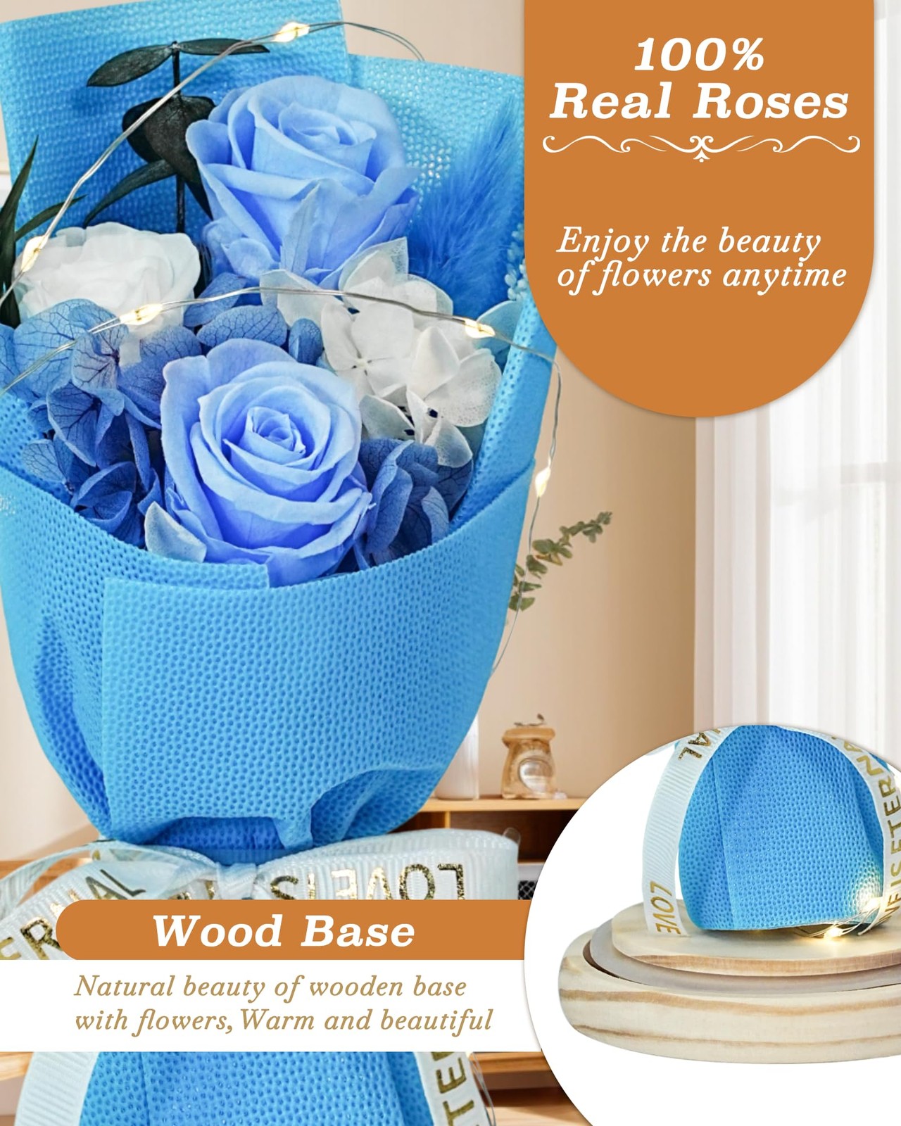 Flowers Gifts for Her Mom Women Preserved Forever Fresh Flowers Bouquet with …