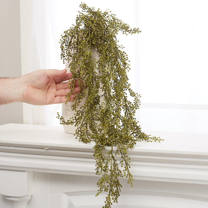 30″ Hanging Artificial Sedum Decorative Floral Bush