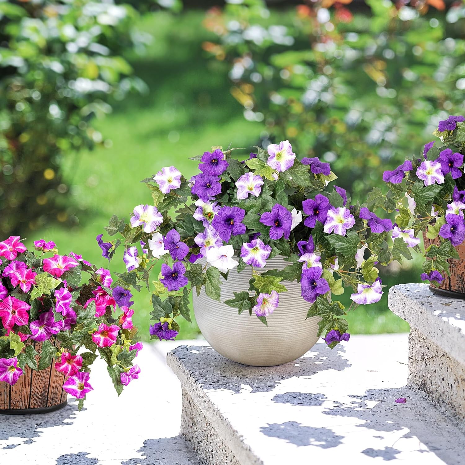 Artificial Fake Flowers Plants for Outdoor Decoration for Home Outside Garden
