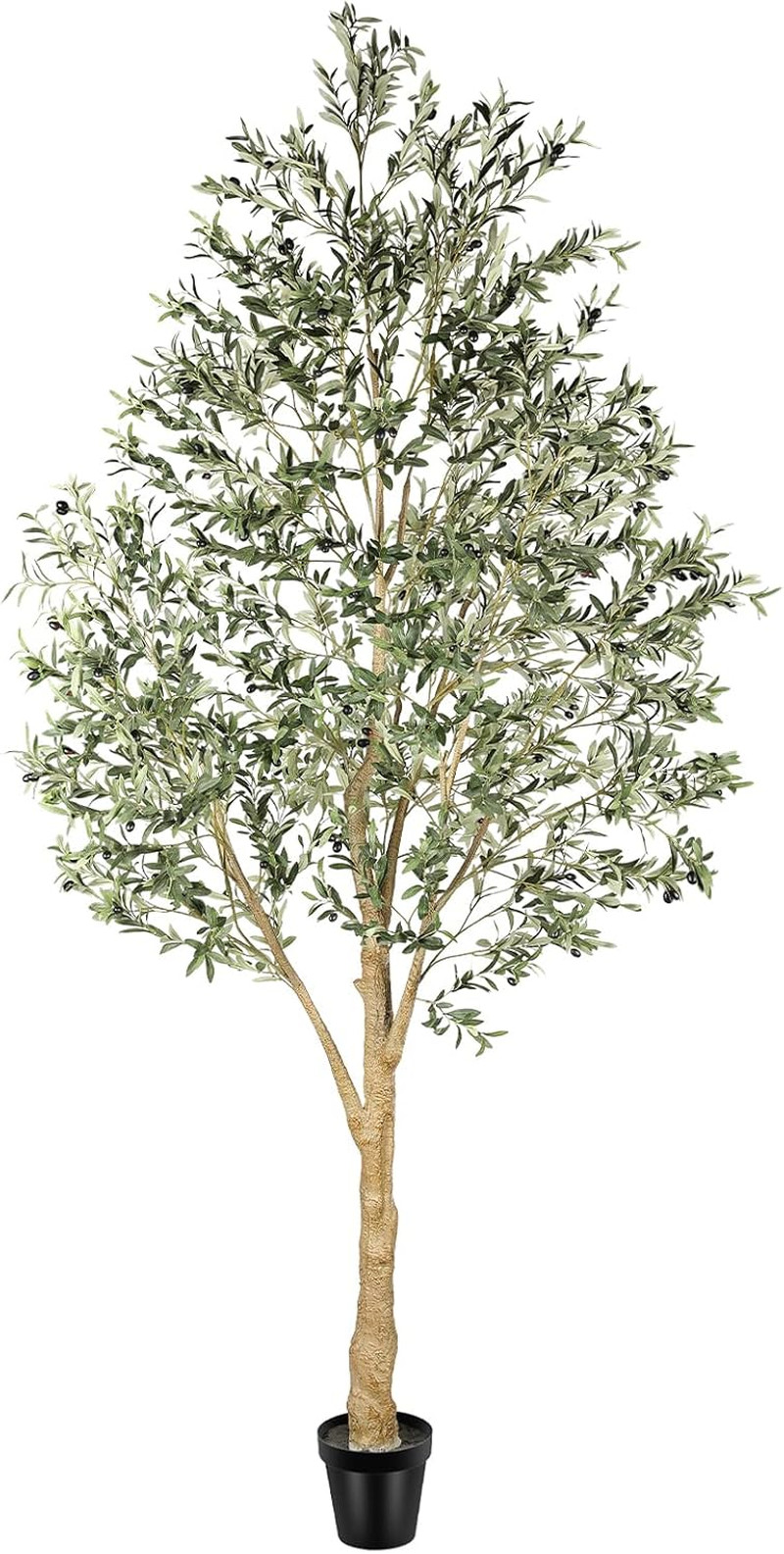 10ft Artificial Olive Tree with Realistic Trunk & Lifelike Fruits for Decor