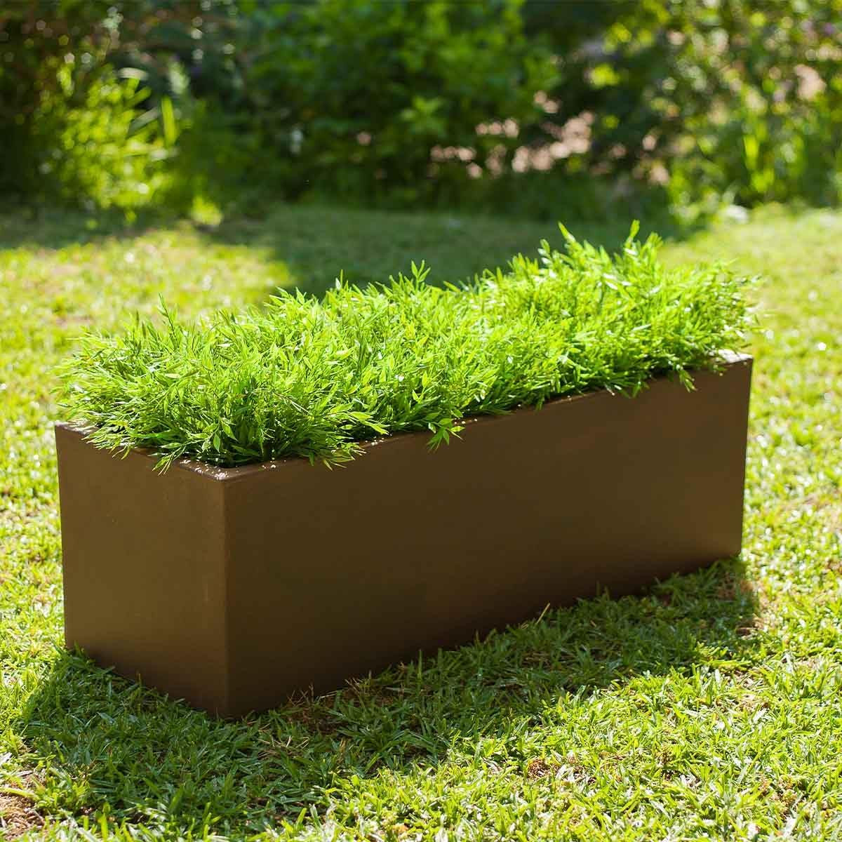White Rectangular Flower Box – UV Resistant Indoor/Outdoor Planter (100×40 cm)