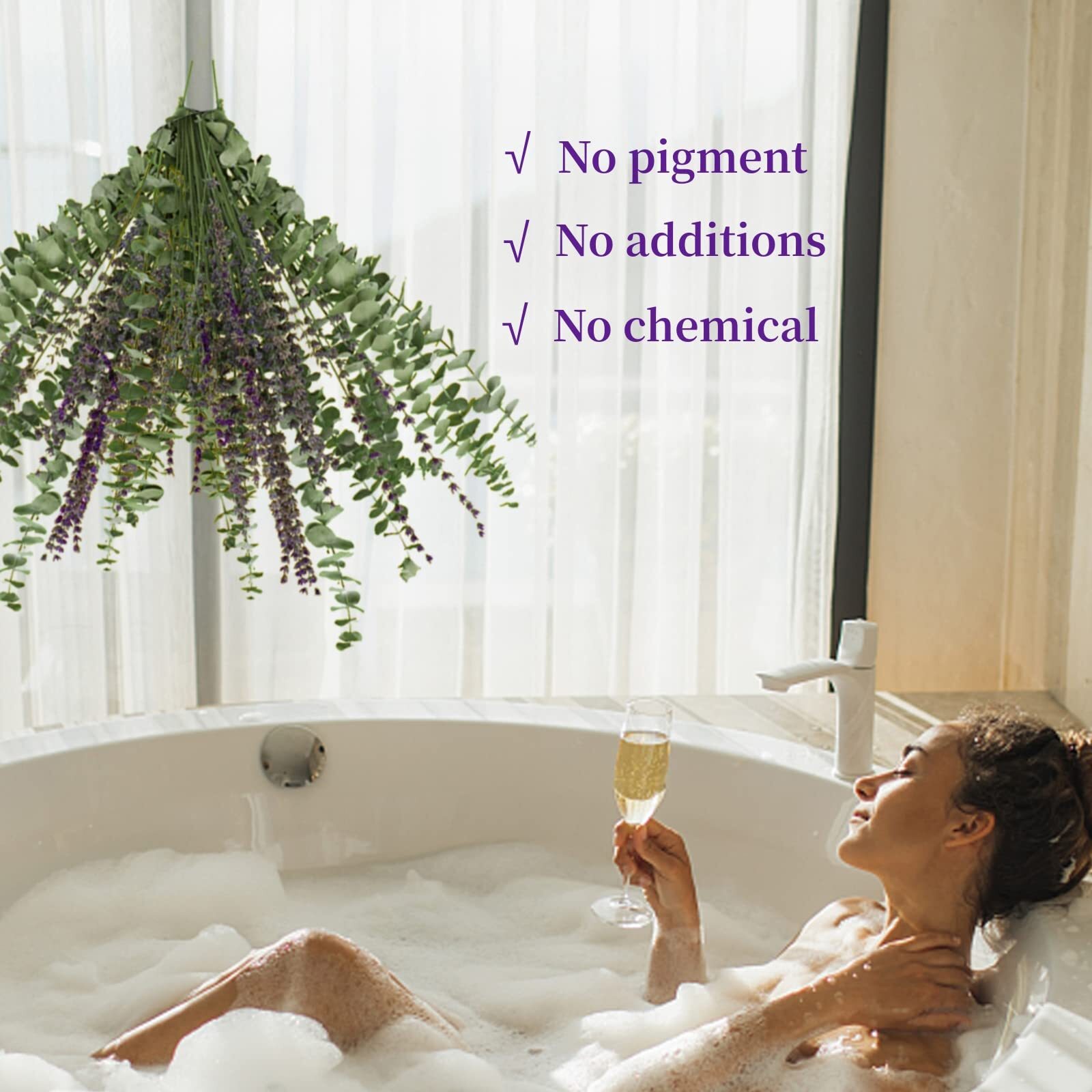 68 Pcs Mix Eucalyptus Stems & Dried Lavender Bundle for Shower 17 Natural Real