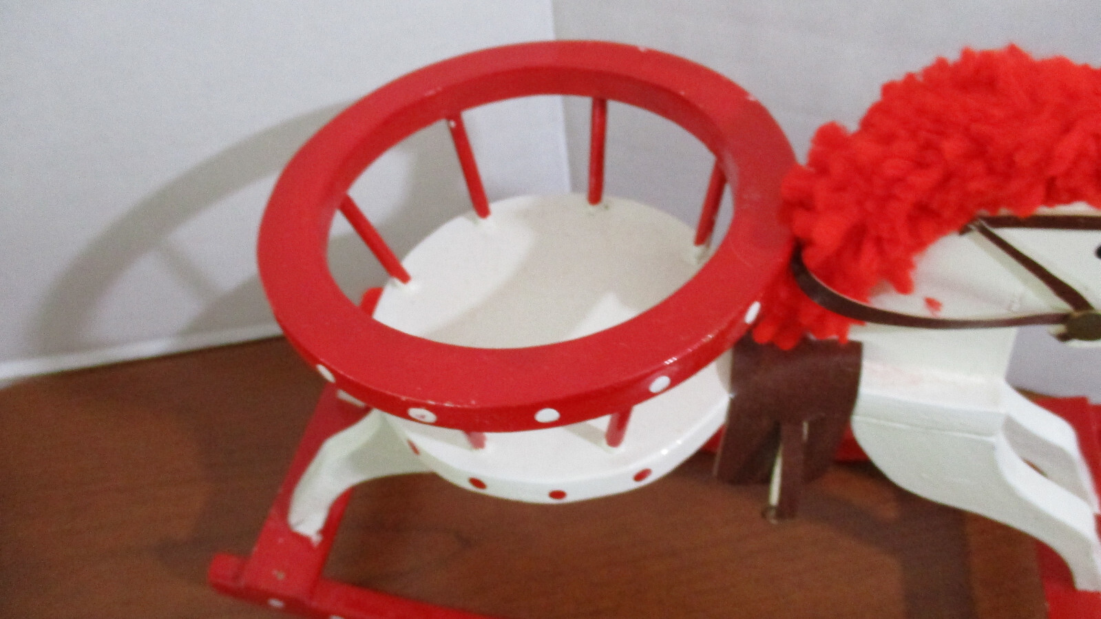 WOOD 13″ x 9″ ROCKING HORSE PLANT HOLDER/ PILLAR CANDLE HOLDER Home Decor