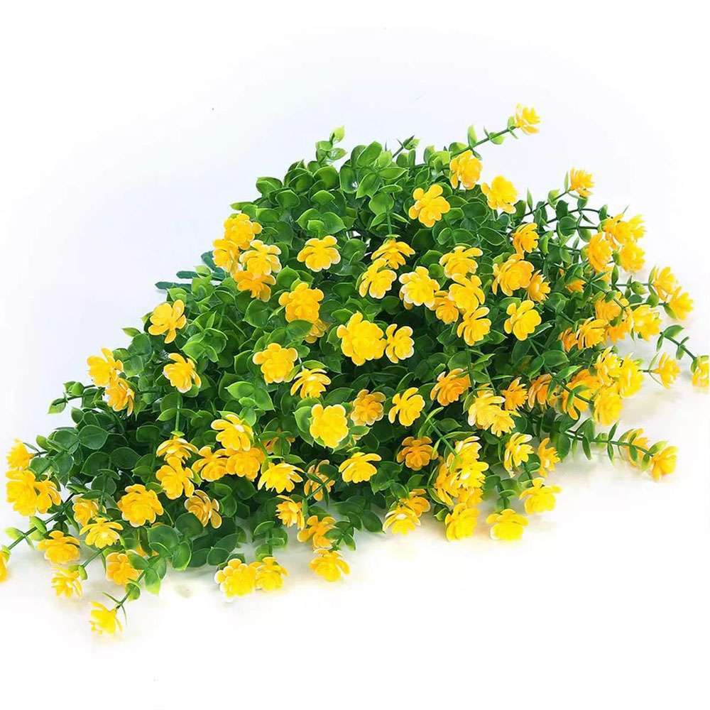 Artificial Flowers Fake Outdoor UV Resistant Boxwood Plants Shrubs Decor 6 Pack