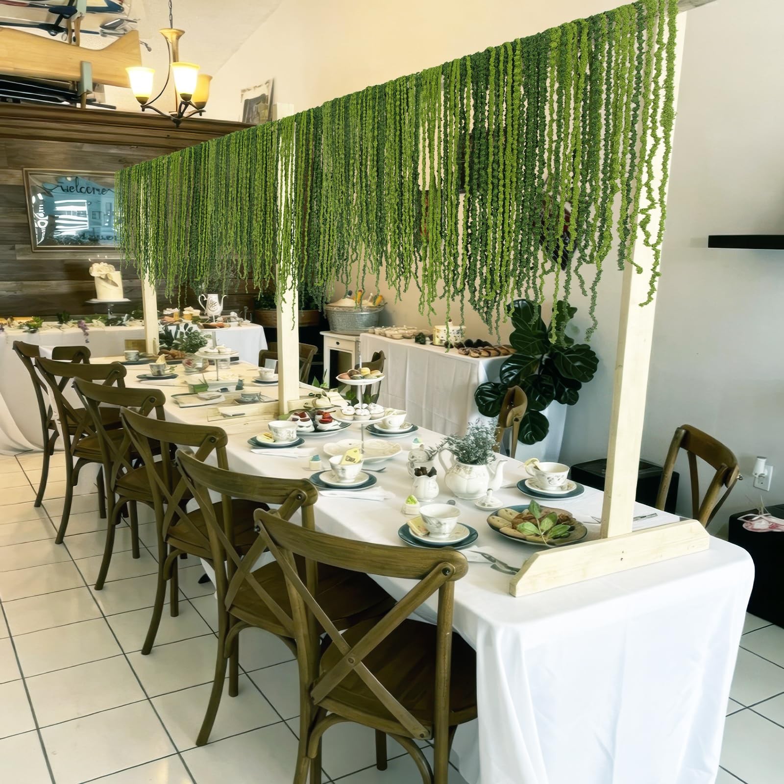 60 Pcs Hanging Moss Vines Faux Moss Garland for Decorating Artificial Amarant…