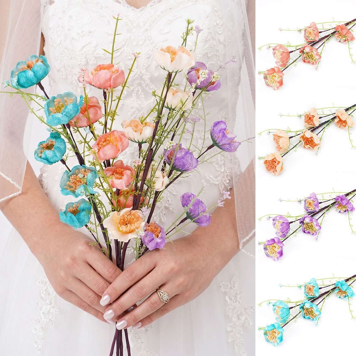 Artificial Silk Rhododendron Flowers Ornaments Home Wedding Decor UV Resistant