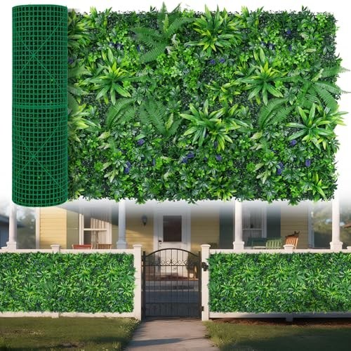 Artificial Hedge Panel 40×120 Inch 33.33 sqft UV Resistant Faux Privacy Fence
