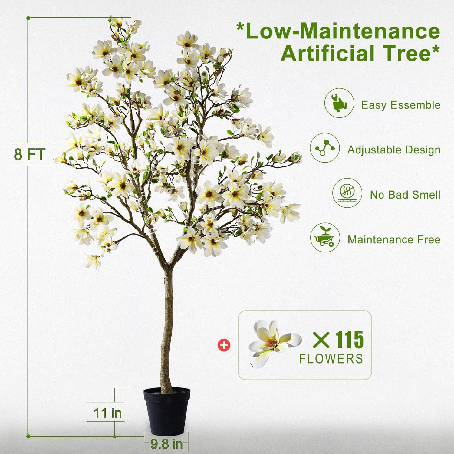 Realistic Cherry Blossom Tree – Indoor/Outdoor Decorative Plant for Home & Offic