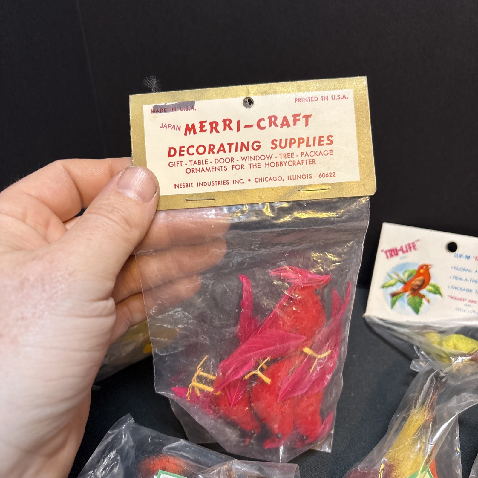Lot 20 NOS Vintage Assorted Artificial Bird Floral Arts & Craft Wire Twist