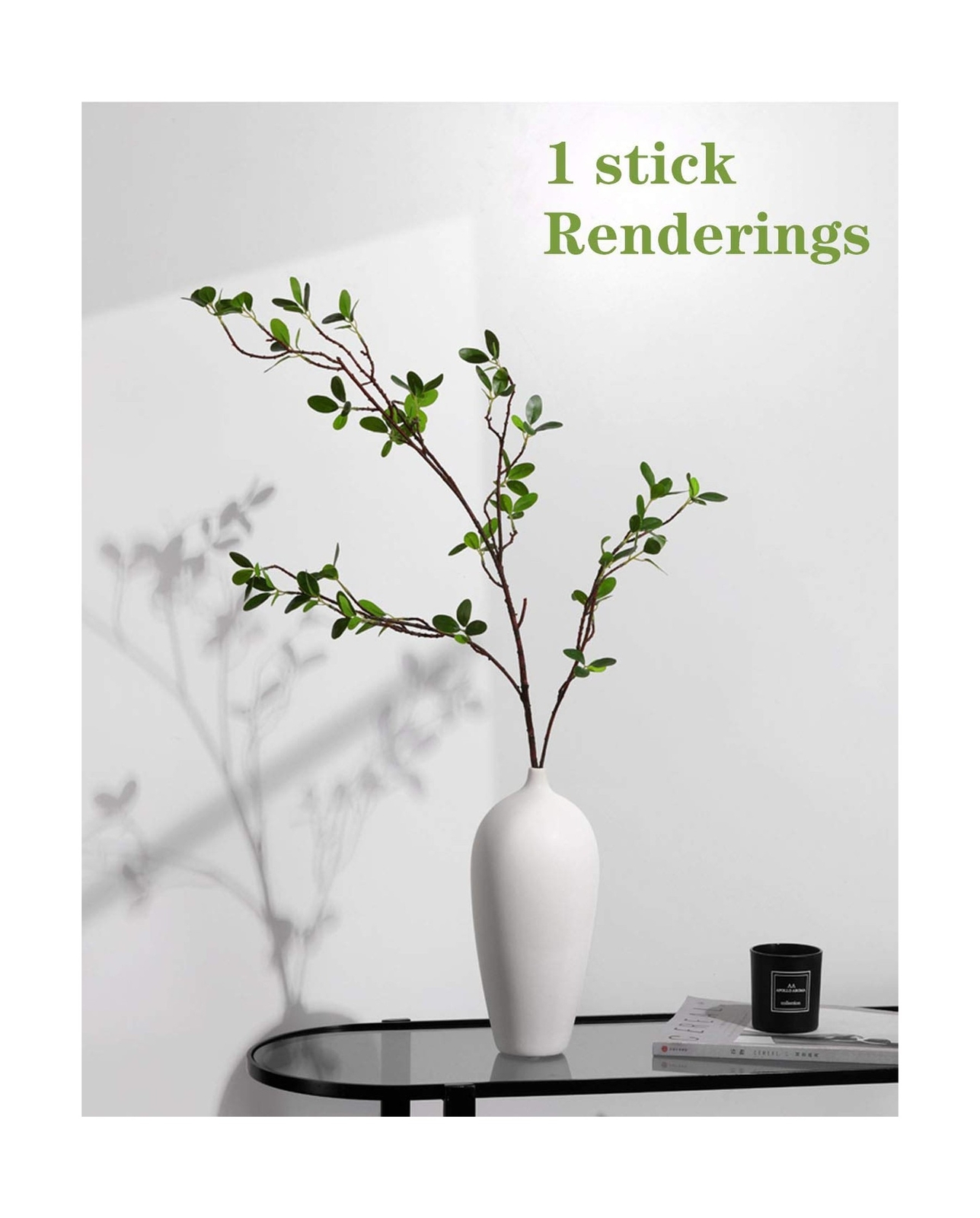 Artificial Plant 43.3 Inch Green Branches Leaf Shop Garden Office Home Decora…