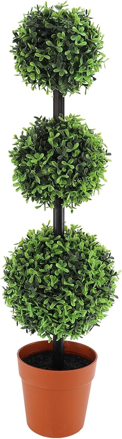 2.3FT Artificial Topiary Ball Tree Triple Ball Topiary Tree
