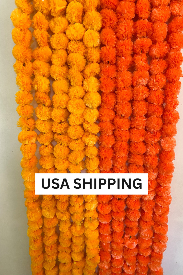 Marigold Garland, Dia De Los Muertos, Day of the Dead Altar (pack of 10)