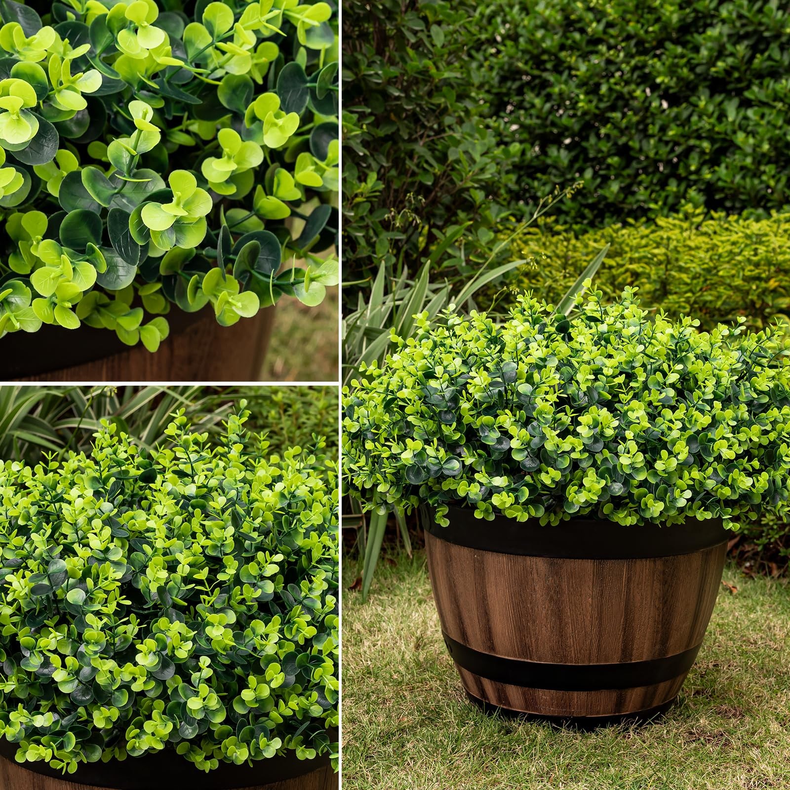 20 Bundles Artificial Plants for Outdoor Fake Spring Decoration,Faux Eucalyptus