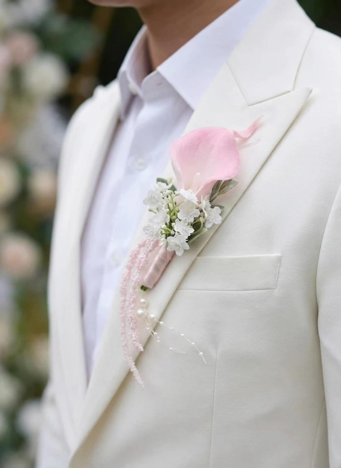 Pink Boutonniere and Corsage Set, Boutonniere Wrist Corsages Kit for Wedding …