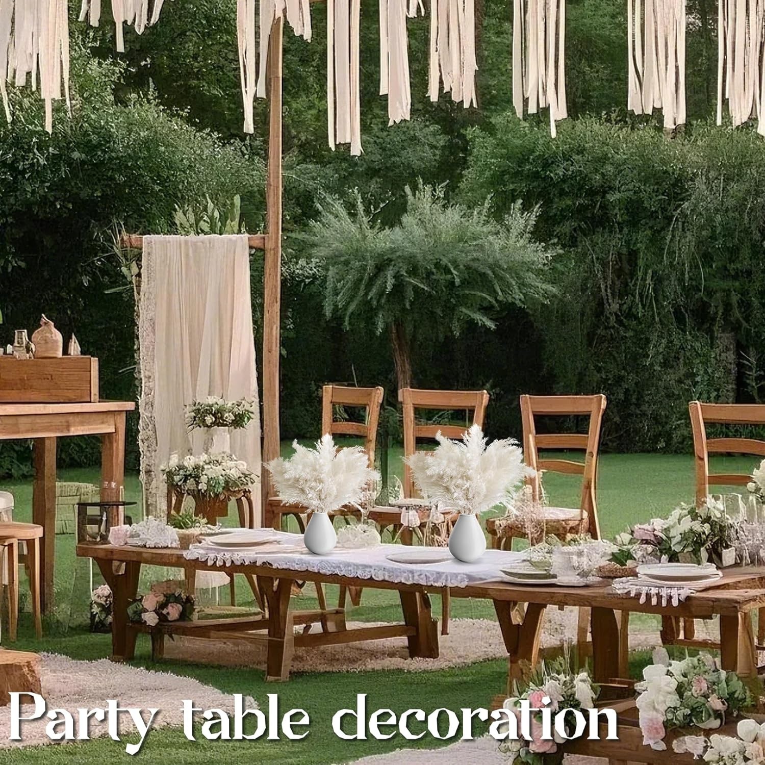 40PCS White Pampas Grass for Home Decor – Elegant Boho 40-White,40PCS White Pamp