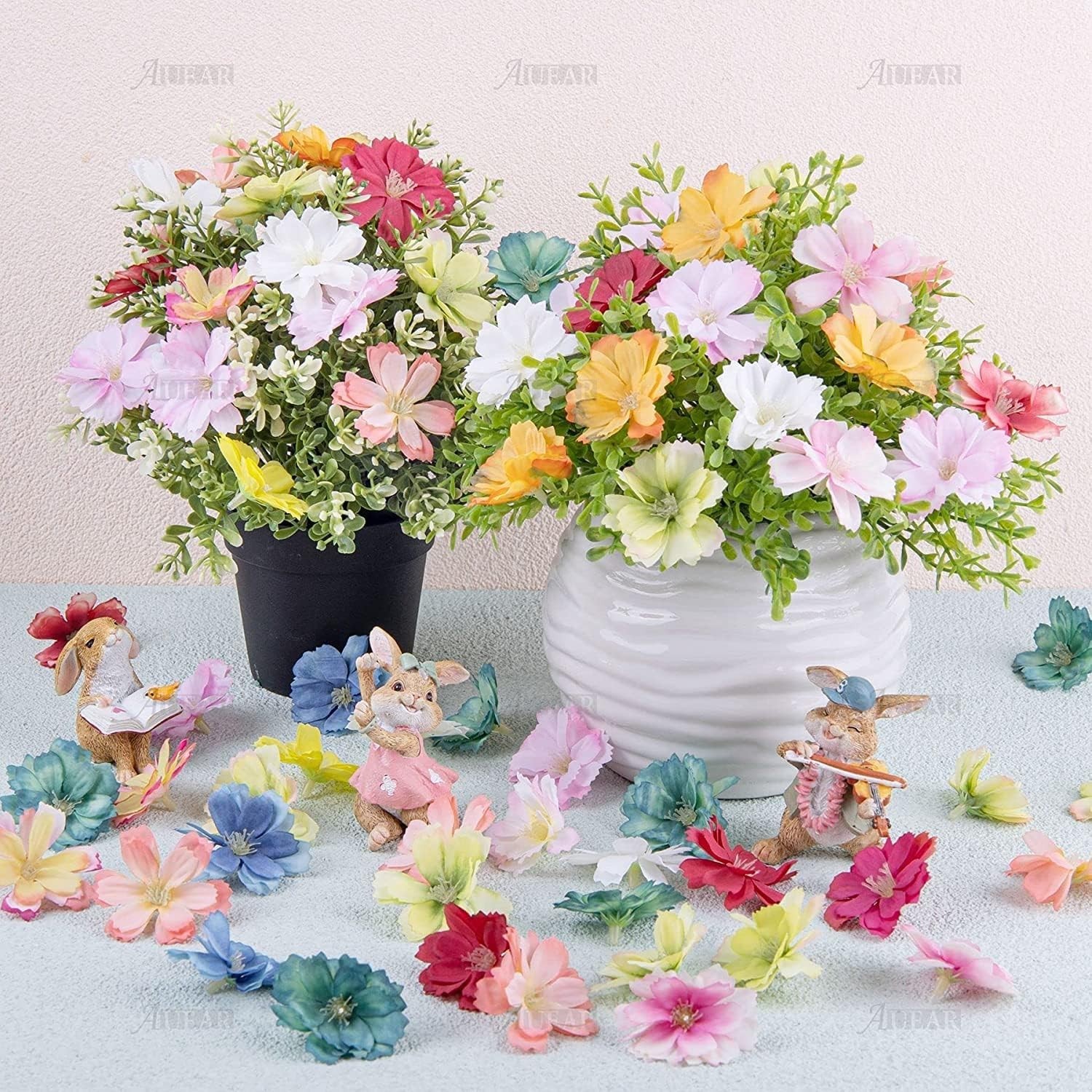 Elegant 50 Pack Silk Cherry Blossom Flower Heads – Perfect for DIY Decorations