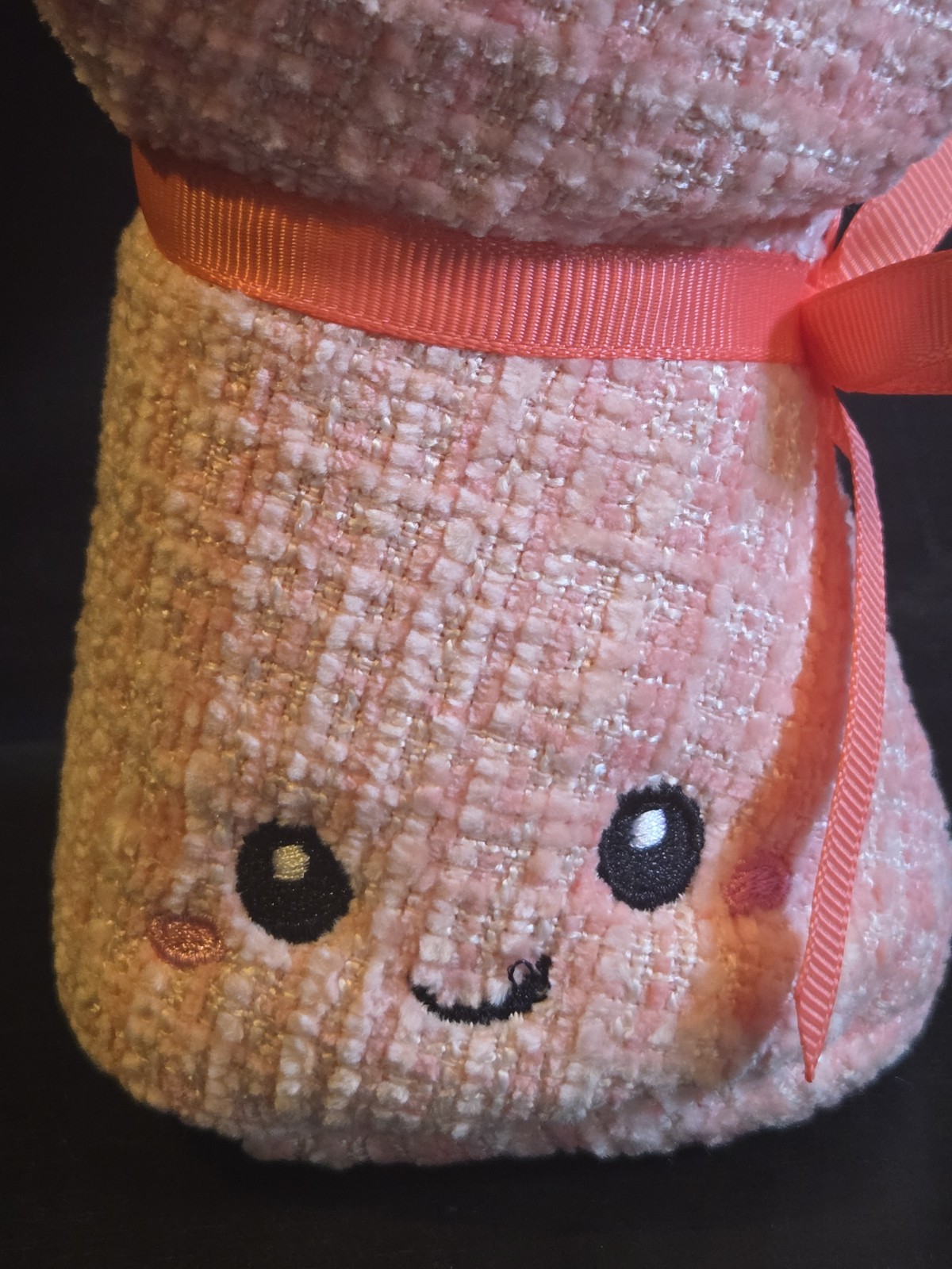 Amusables Bouquet of Flowers Plush Forever Bouquet Purple Blooms Pink Wrap Smile