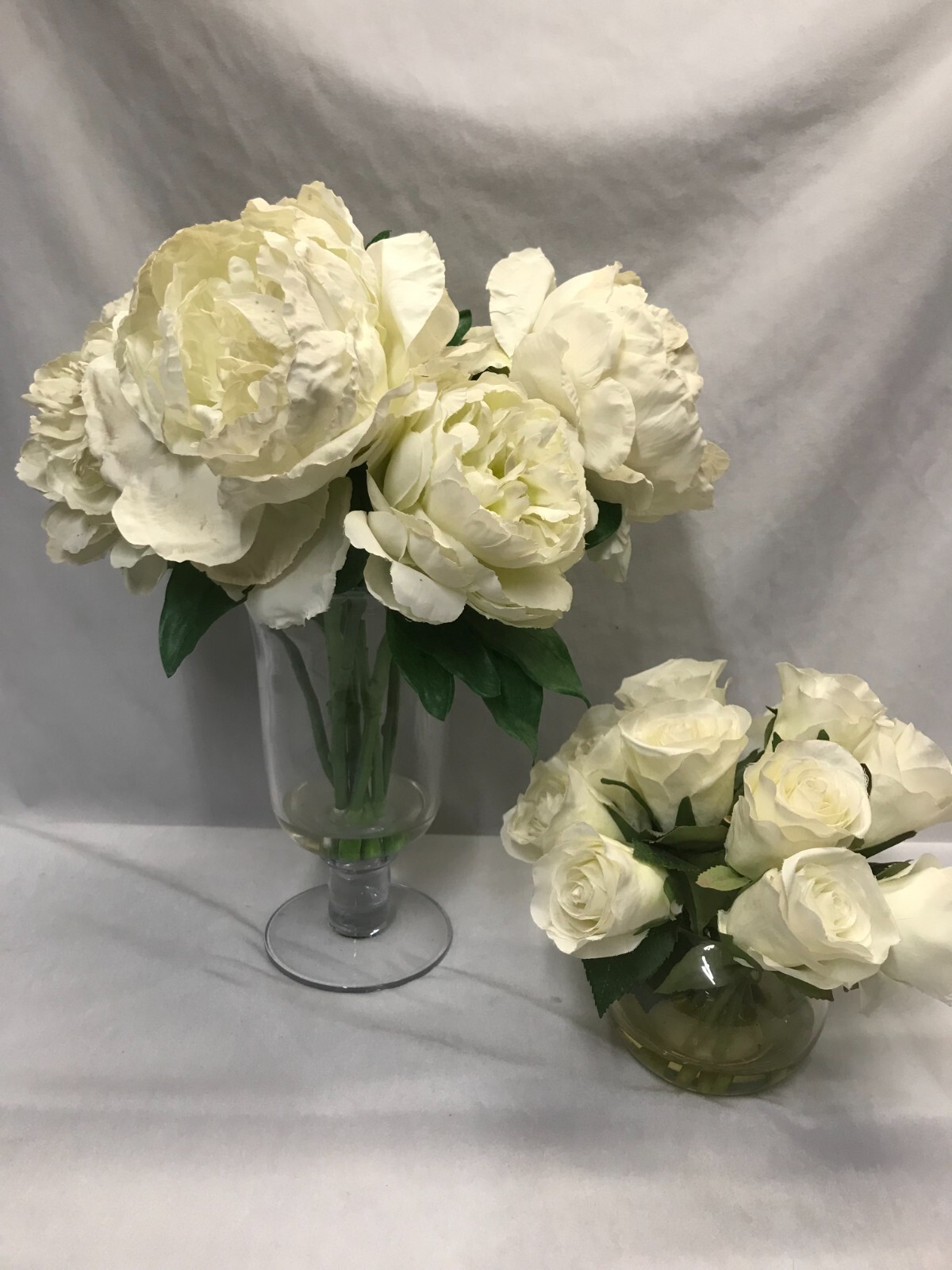 Large Silk & Synthetic Flowers with Vase Roses & Dalilah’s Decor