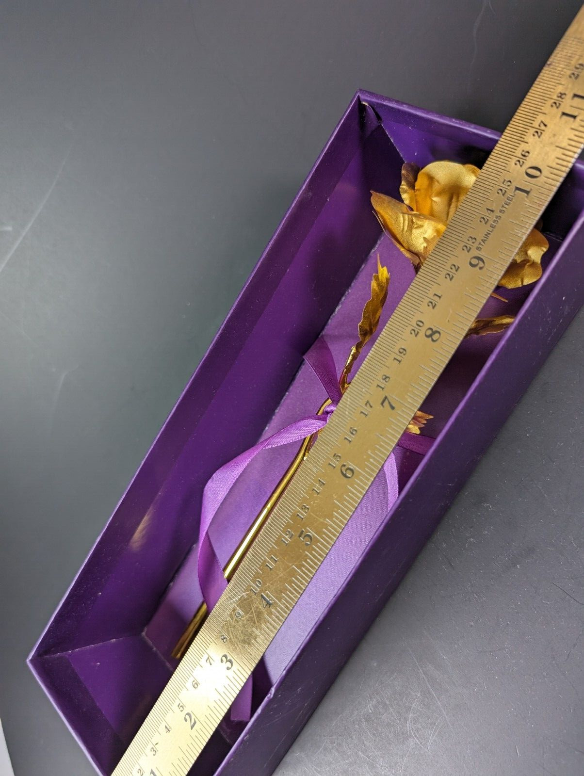 Genuine 24K Gold Rose. 10 inch tall. Forever rose.