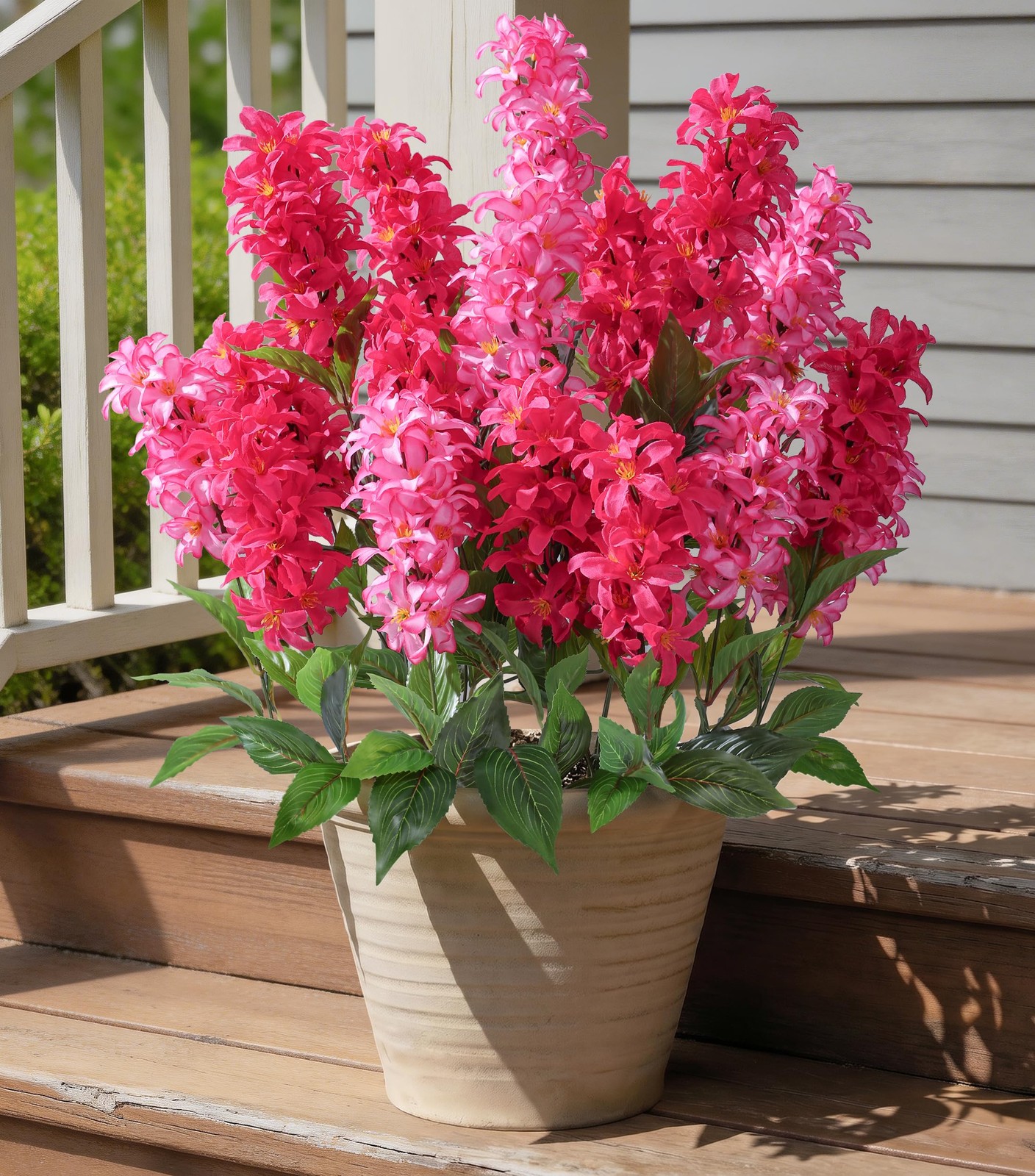 Artificial Flowers 3 Pcs Hyacinth Fake Flowers 19.69” Silk Flowers for Outsid…