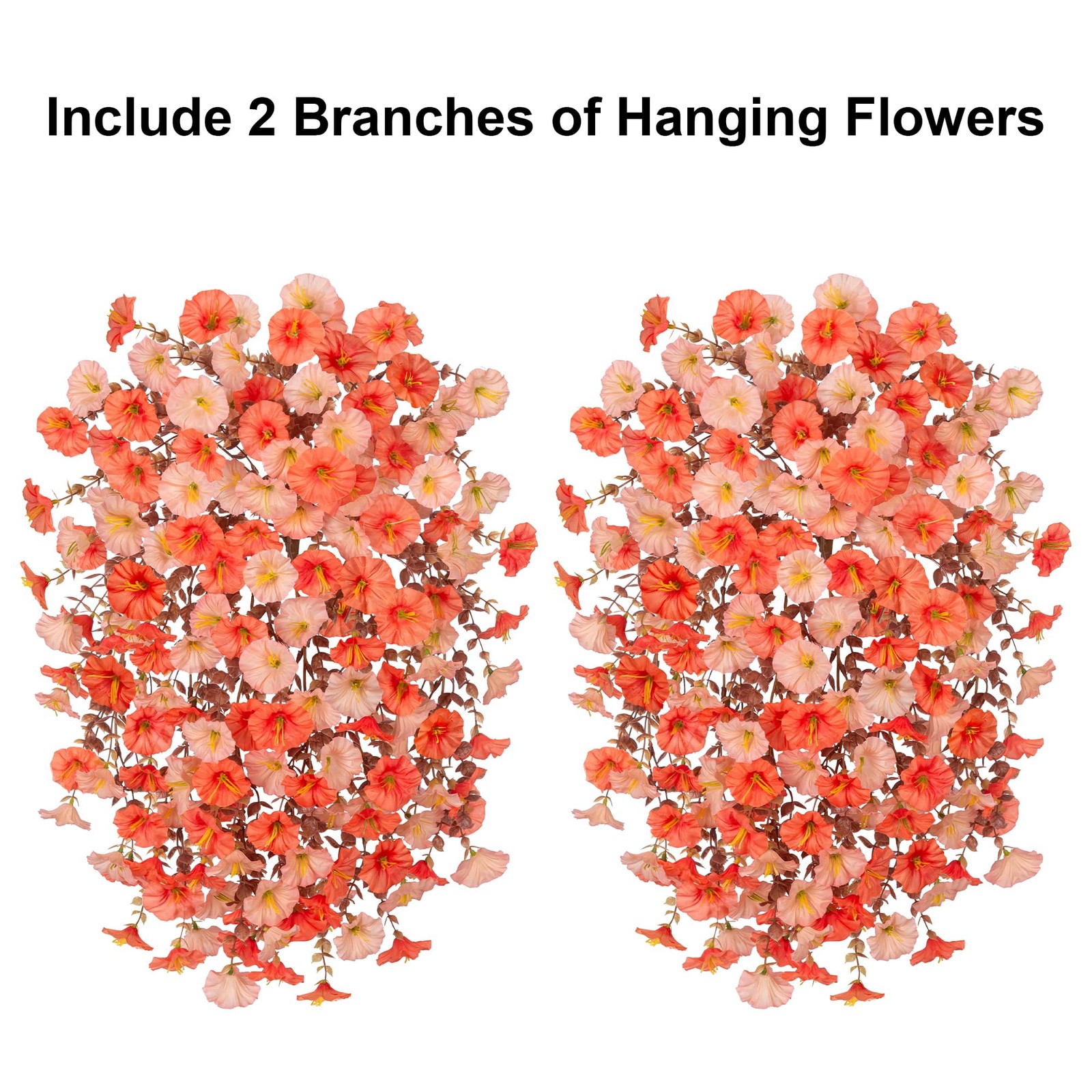 Ivydale Faux Mums Fall Hanging Flowers 2PCS Outdoor Home Garden Decor
