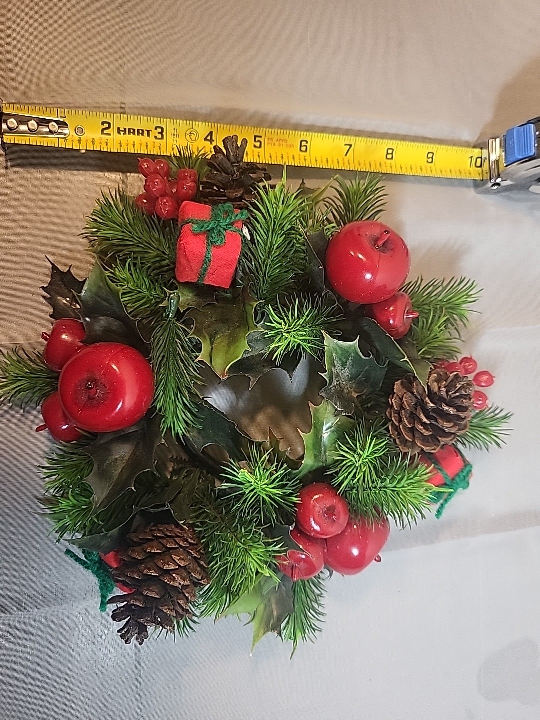 Small Vintage Artificial Christmas Wreath