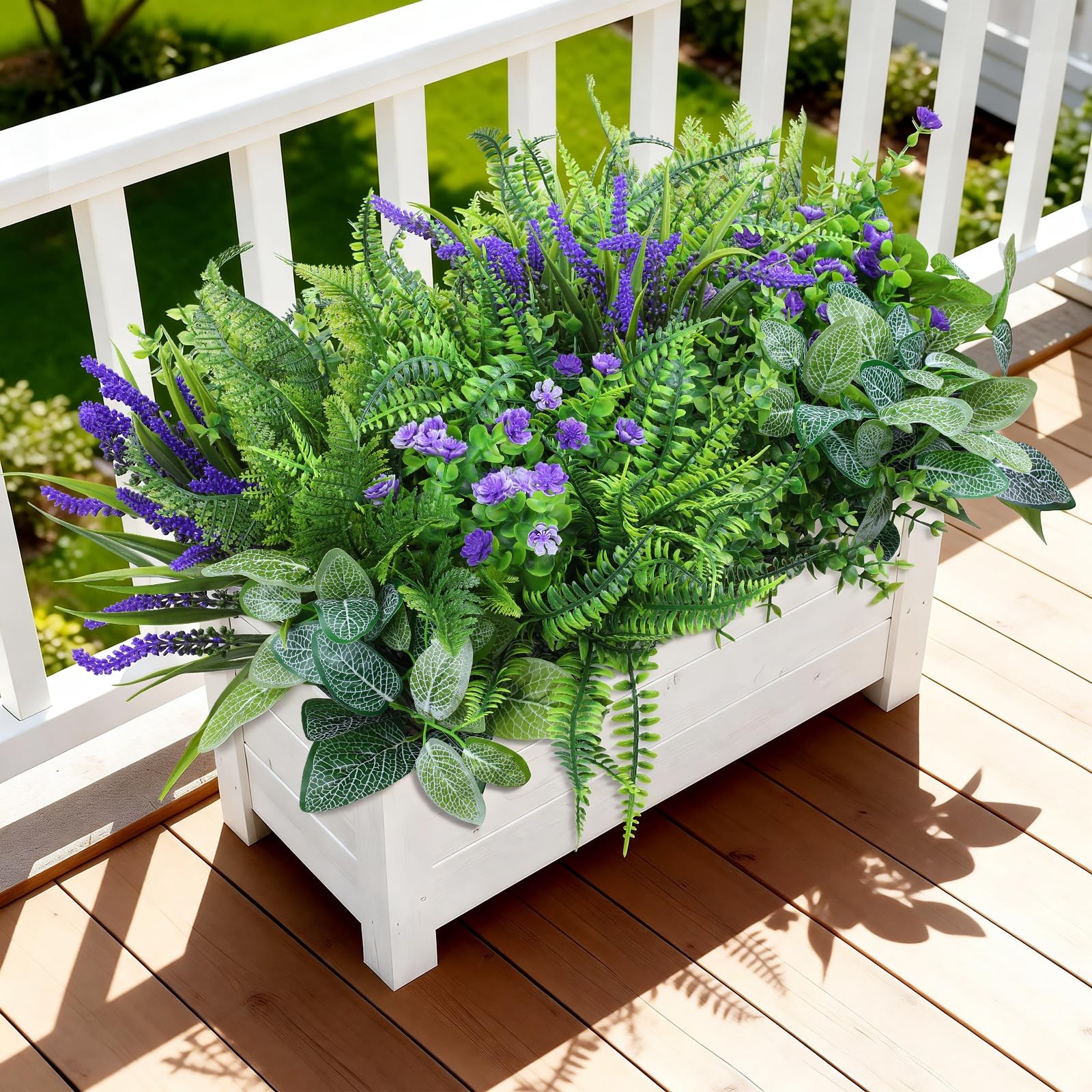 Best INQCMY Artificial Fake Plants Flowers for Outdoor 12 Bundles UV Resistant