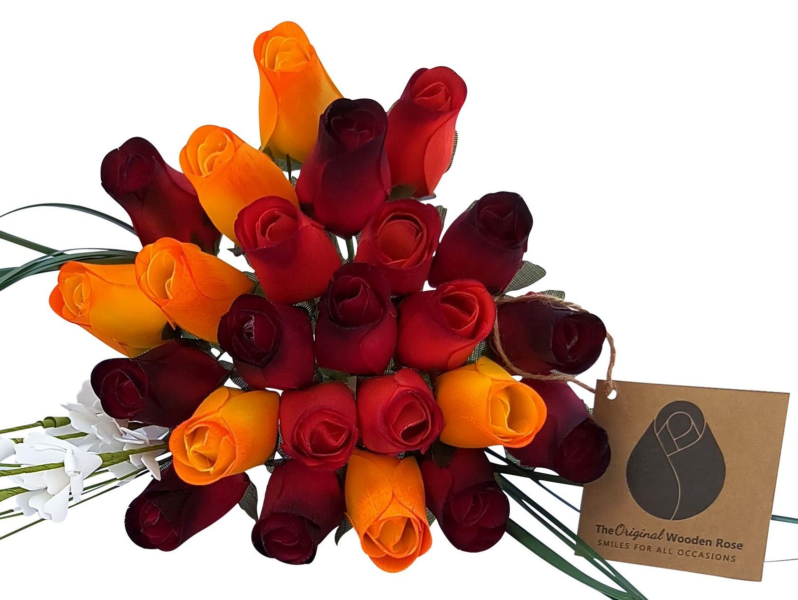 Bouquet Dark Fall Harvest Colors Yellows Oranges Reds, 2 Dozen 24 PCS Decor
