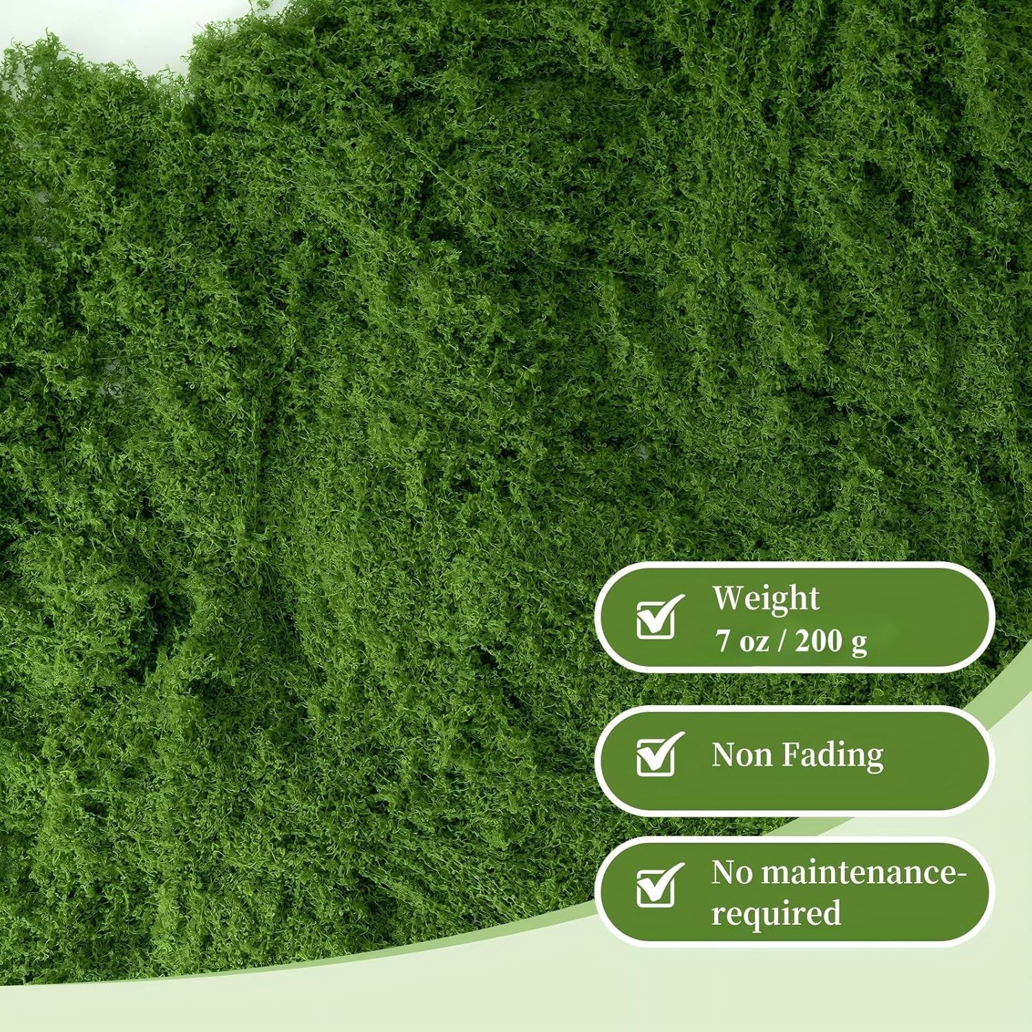 Fake Green Moss for Potted Plants,Artificial Moss for Crafts Indoor,DIY Table…