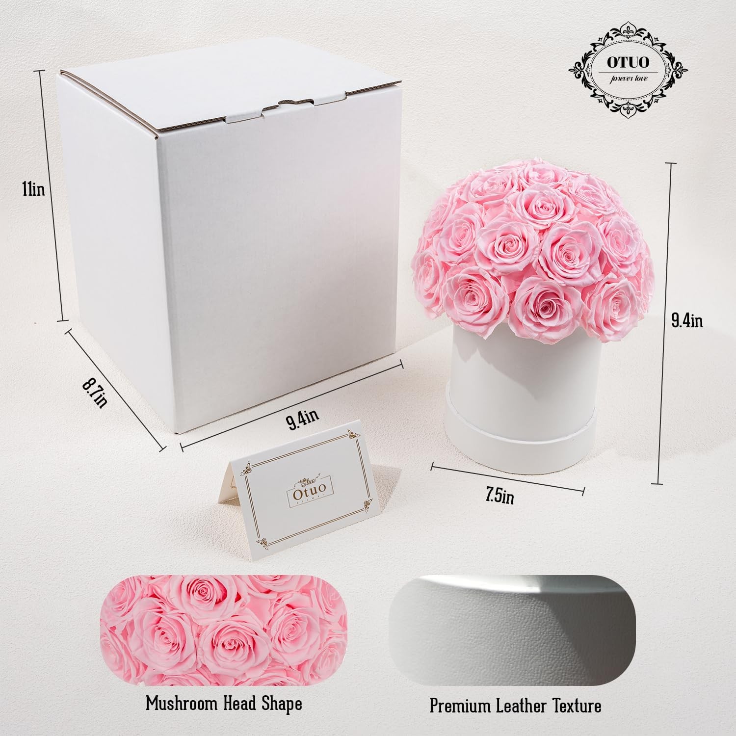 27 Preserved Roses in Round Dome Shape, Mother’s Day Real Forever Flowers Rose B
