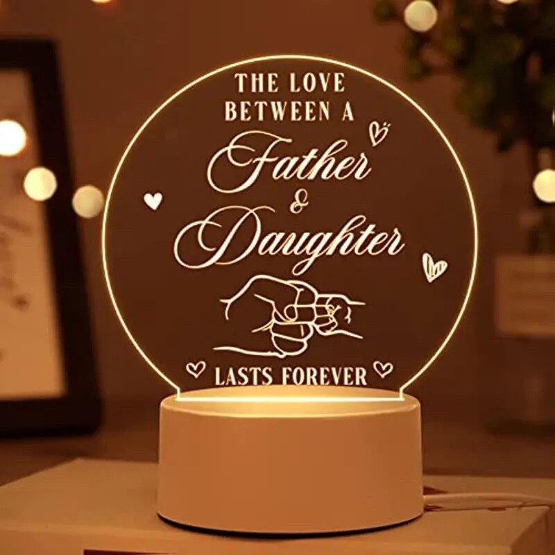 Personalized Night Light for Dad – Perfect Birthday, Retirement,