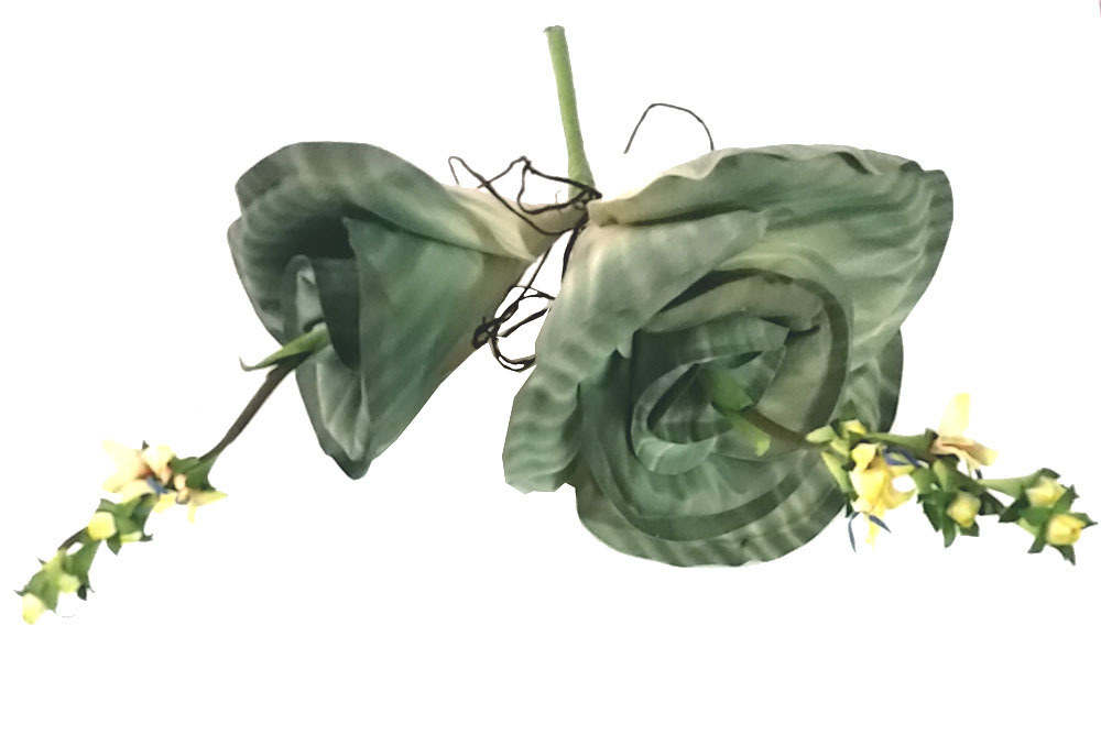 18″ Psesilk Artificial Aloe Cabbage Flower Heads